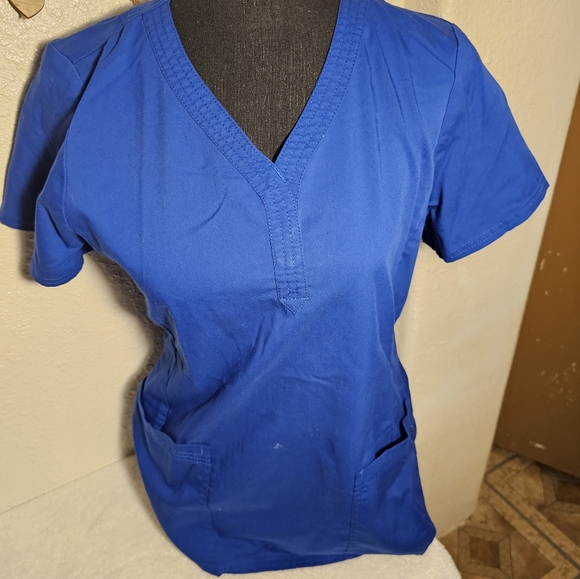 healing hands Tops - HEALING HANDS Purple Label S/S Stretch V-Neck 'Juliet Scrub Top'- S, Blue